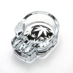 Cendrier transparent fleur de cbd fluorescent